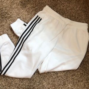 White adidas joggers